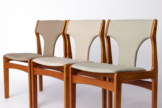 Image 1 of Vintage Set of 6 Danish Teak Dining Chairs – Erik Buch for Uldum | 1960s Mid-Century Modern Design