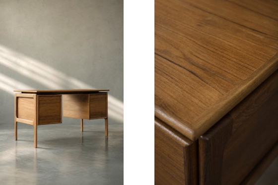 Vintage Mid-Century Danish Modern Teak Desk by Arne Vodder for GV Møbler, 1960s – Wood (photo 12 of 19)
