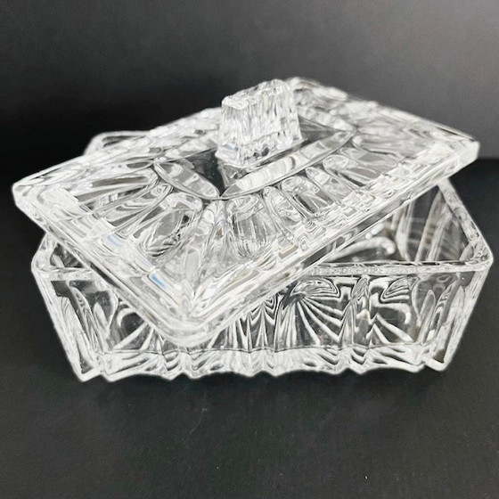 Image 1 of Antique French jewelry box cut crystal cigarette case 1900's