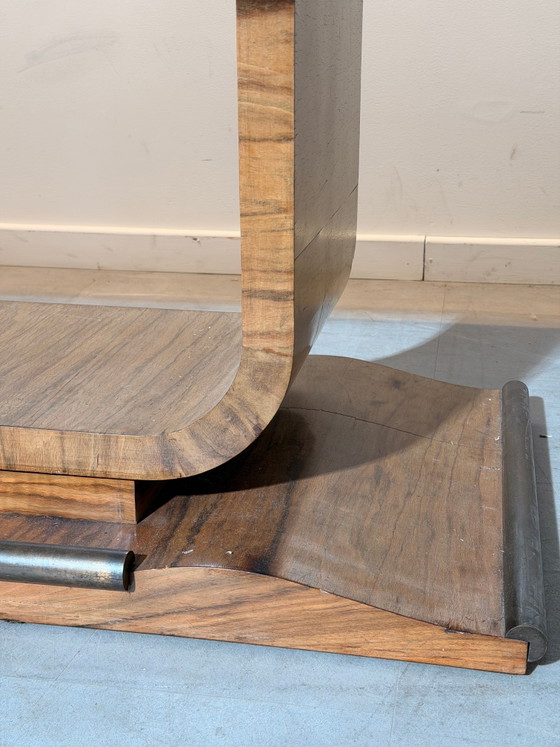 Image 1 of Art Deco Table With Glass Top