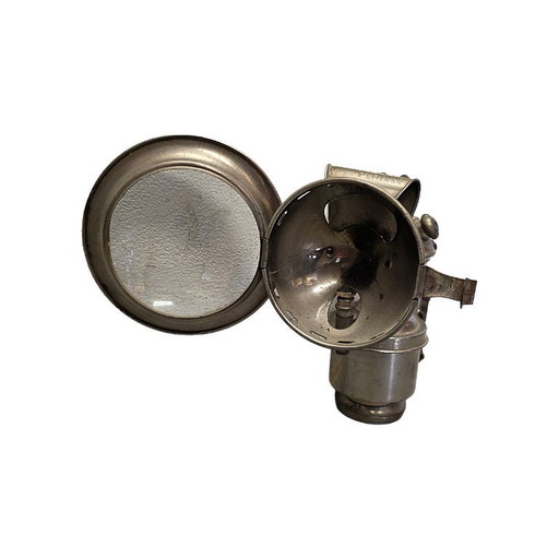 Antique French carbide bicycle lamp by Hirondelle, circa 1920s