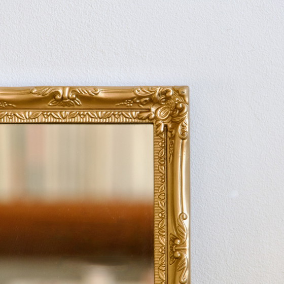 Image 1 of Adorable Golden Rectangular Mirror With Mouldings