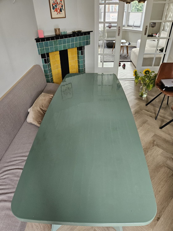 Image 1 of Crisis lattice table - high gloss painted