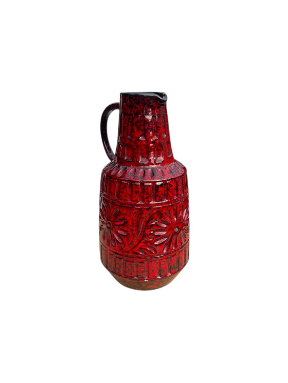 Image 1 of Italian "Alla Moda" MCM pottery Fratelli Fanciullacci design vase h= 13.77" 35 cm handmade Italy 1960s