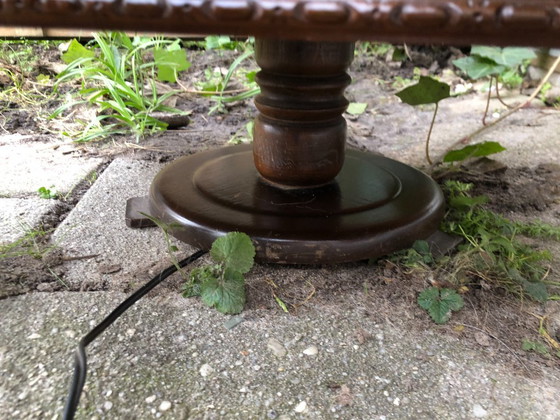 Image 1 of Vintage boekenmolen draaibaar met verlichting - rokers kastje