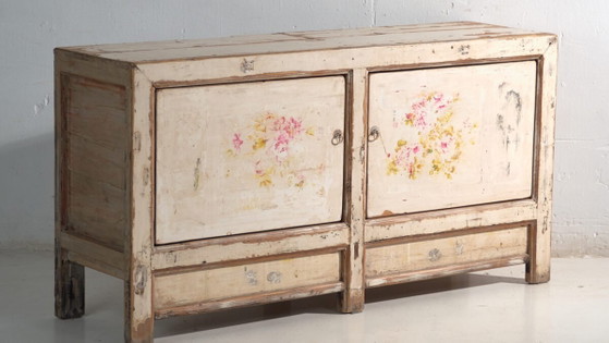 Credenza antica dipinta in legno di pino – Cina, circa 1930 – Credenze, Iron (photo 3 of 40)