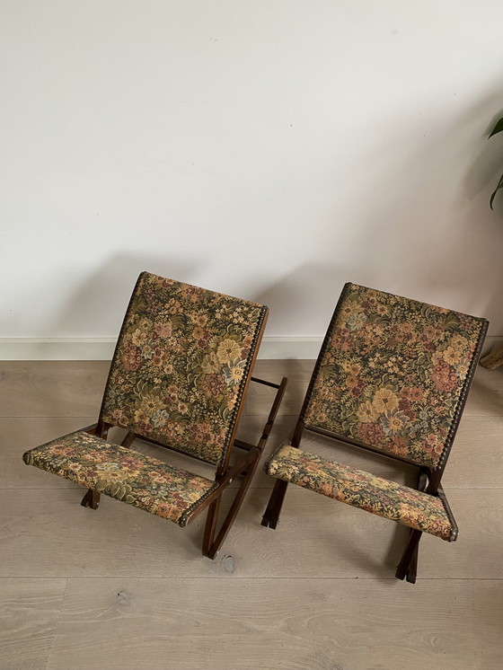 Image 1 of Tabourets vintage français - deux pièces