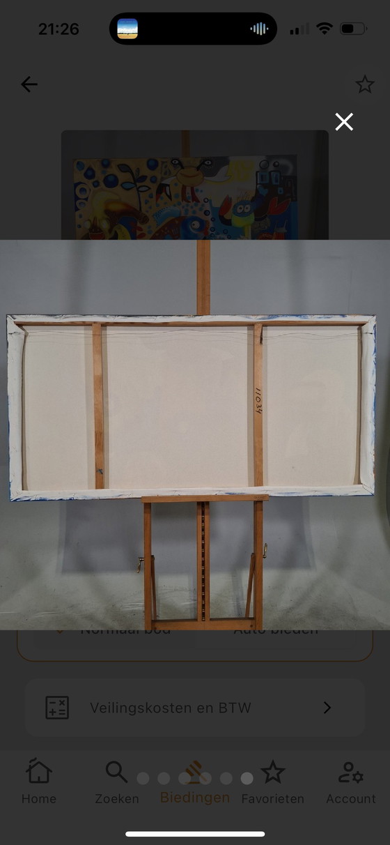 Image 1 of Painter 140x70 unique work Seidel "no title"