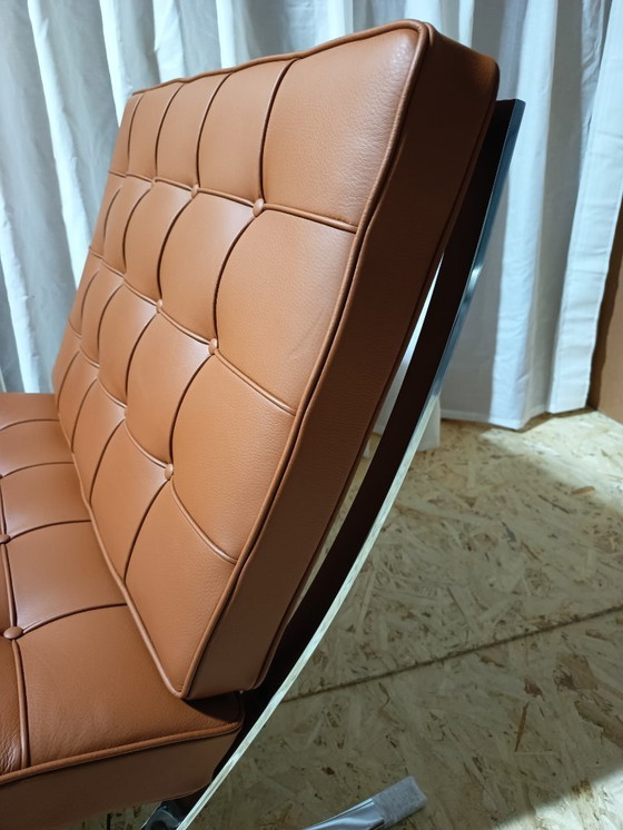 Image 1 of Sillones KNOLL Studio Barcelona (NUEVA Serie 2026) en piel natural (color coñac)