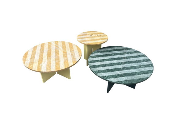Image 1 of Set of 3 Sediment coffee tables by Studio Beseau Marguerre for Favi
