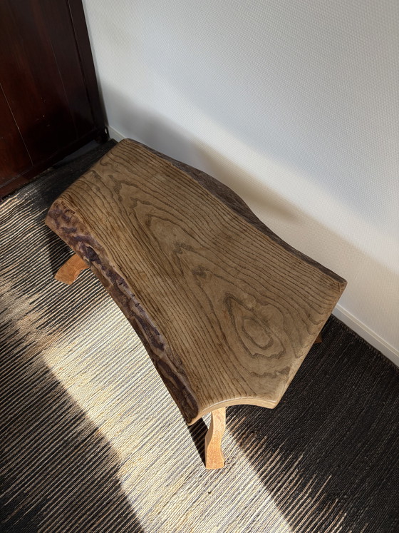 Image 1 of  Vintage massief houten bijzettafel l71cm