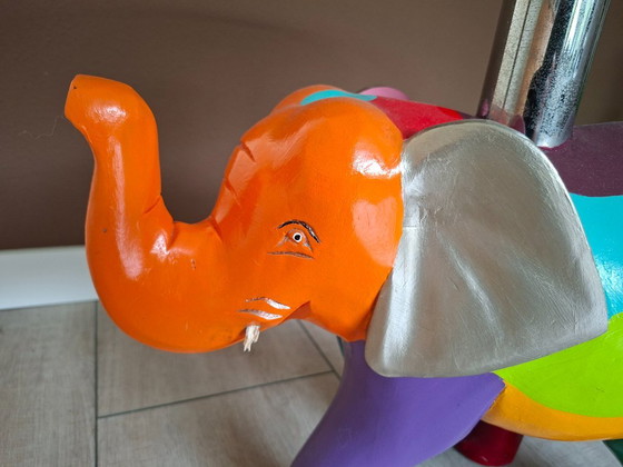 Zeldzame Elephant Parade Bijzettafel 40cm – "As Free As A Bird" (Lia de Craen) – Plastic (photo 4 of 6)