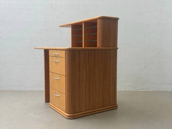 Scrivanie vintage con ripiano e struttura scanalata, anni '90 – Wood (photo 2 of 14)