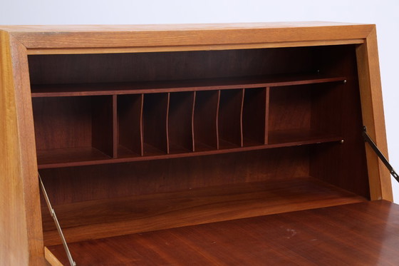 Image 1 of Vintage Musterring segretario in frassino | Mid Century desk cabinet work desk retro wood storage 50s #07-01