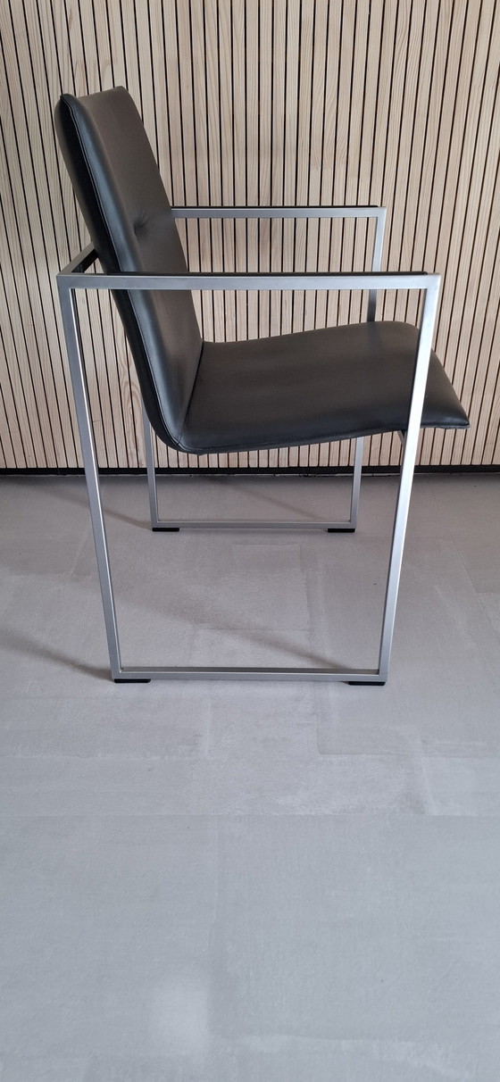 Image 1 of 5x Arco Frame Stoel Zwart Leer