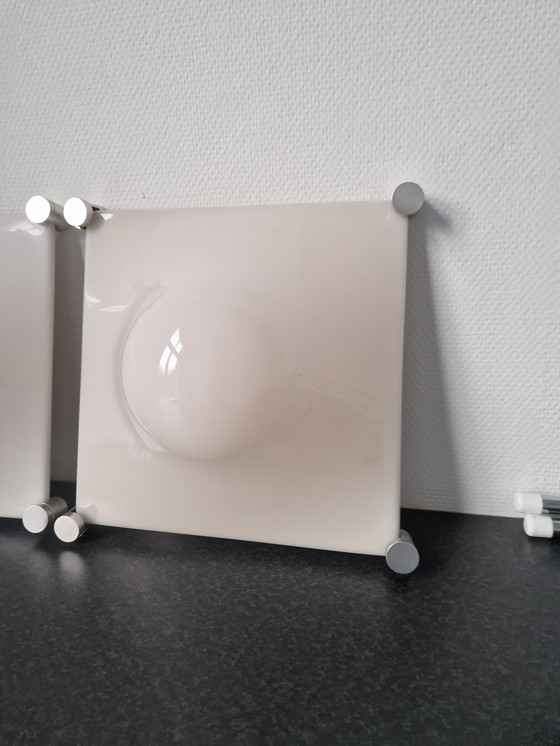 Image 1 of Vintage Martinelli Luce "Bolla" 3x wand of plafond lamp 