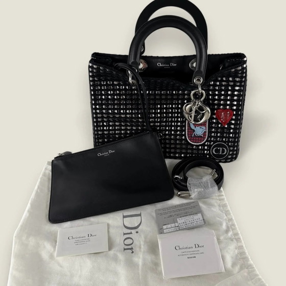 Dior borsa satchel Diorissimo media in tweed metallico con patch – Borse a spalla, Pelle (photo 8 of 32)