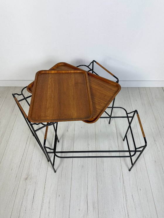 Tavolini a incastro vintage danesi in teak anni '60 di Silva – Legno (photo 4 of 6)
