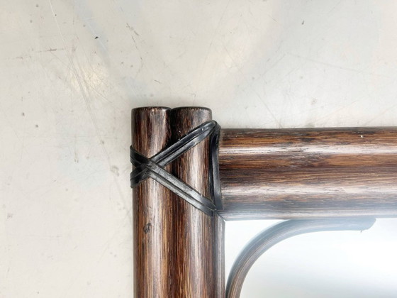 Image 1 of Mid - Century mirror made of bamboo, Italy 1950s