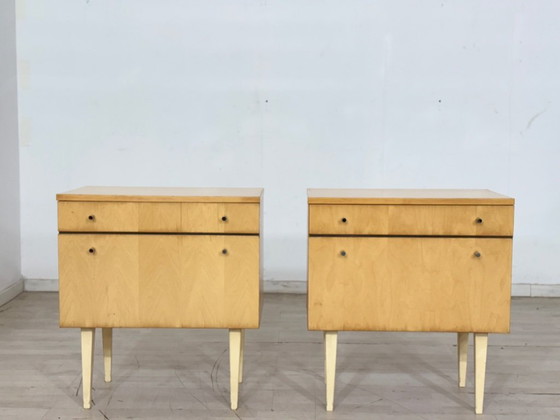 Image 1 of 2x comodini Mid-Century, comodini, tavolini laterali, vintage