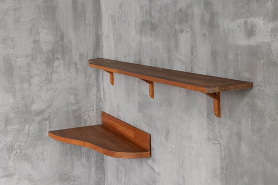 Image 1 of Custom Wall Console and Shelf by Pierre Chapo, France, 1970s