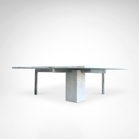Image 1 of KW1 Metal and Marble Coffee Table by Hank Kwint for Metaform 1980s