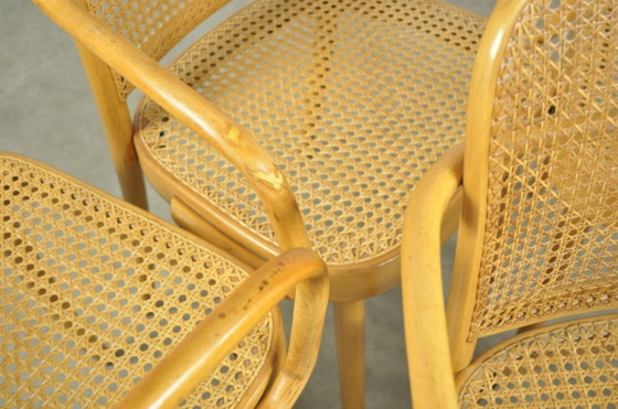 Image 1 of Set of 4 vintage Joseph Hoffmann No. 811 Prague chairs by FMG, 1950s, Poland