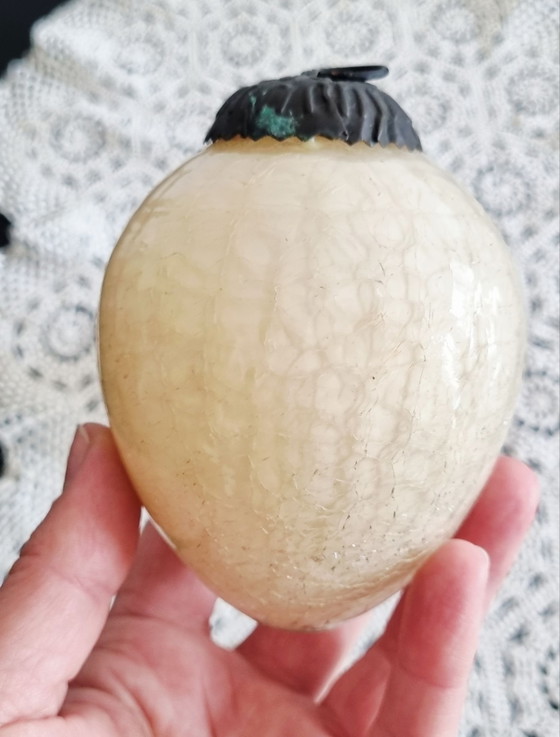 Ornements vintage pour sapin de Noël, Objets déco, Métal, Verre, Crème (photo 4 sur 14)