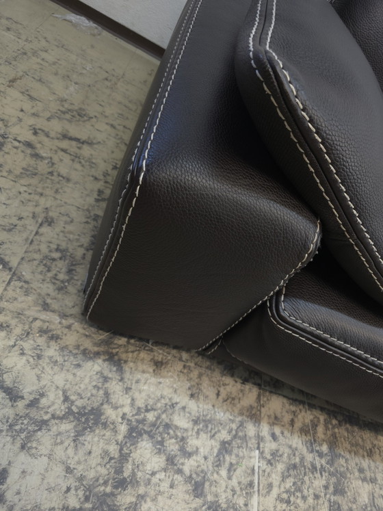 Image 1 of Sofá grande Roche Bobois, sofá de diseño, sofá de cuero marrón