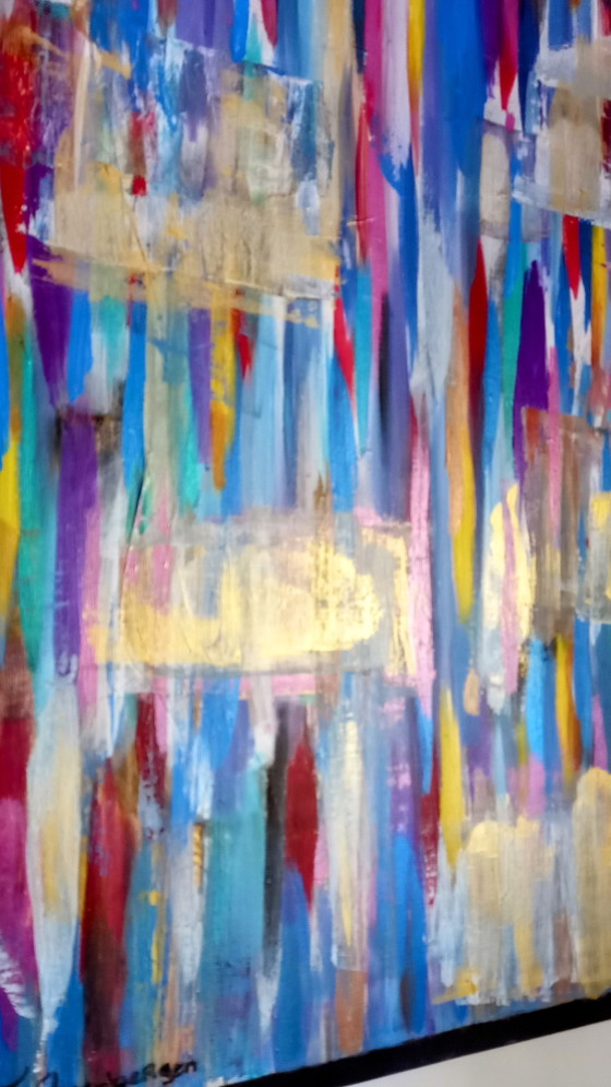 Image 1 of T. van Steenbergen Abstract "HOPE" 70 x 100 cm nuovo.