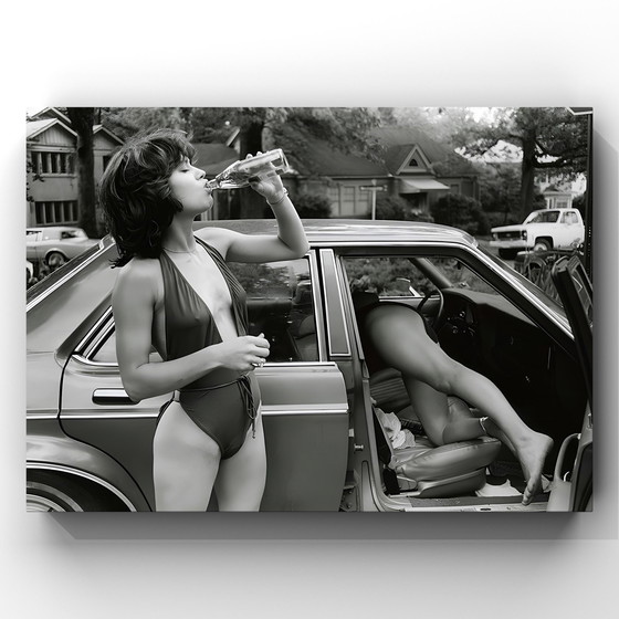 Image 1 of 1x Jane Birkin – Zomerscènefotografie uit het midden van de vorige eeuw uit de jaren 70