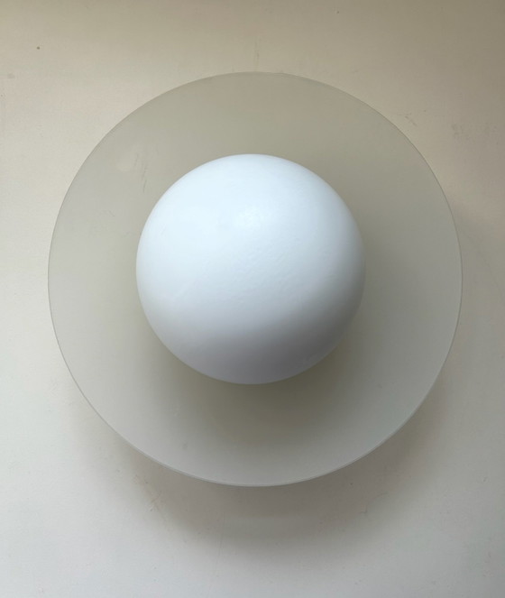 Vintage IKEA Kalkant wall or ceiling lamp 90s, Wall lights, Glass, Ceramic, Transparent (photo 3 of 5)