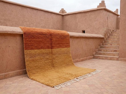 Handwoven natural wool rug, traditional method, 2/3 m