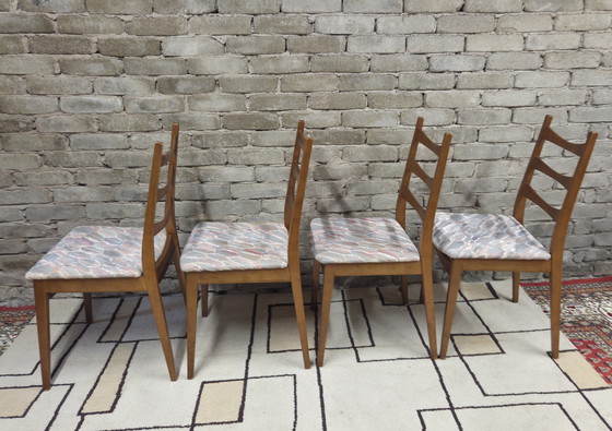 Image 1 of Set of 4 Vintage Welzel Chairs, Scandinavian Style, 1970s