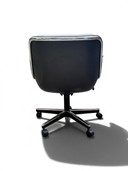 Fauteuil Executive Charles Pollock pour Knoll, cuir noir
