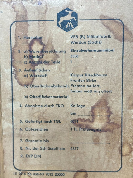 Image 1 of Mid-Century Chest of Drawers / Sideboard / Vintage Bar Cabinet – 1960s