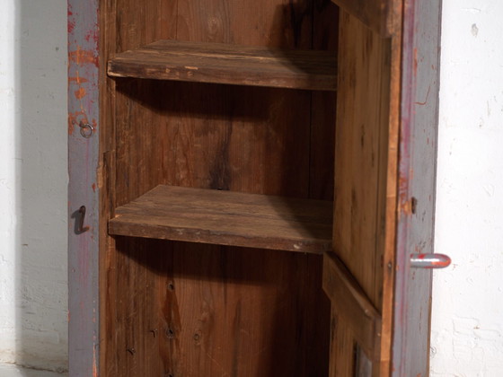 Antieke beschilderde kast van grenenhout – Centraal-Europa, circa 1900 – Opbergkast, Iron, Rustic (photo 32 of 40)