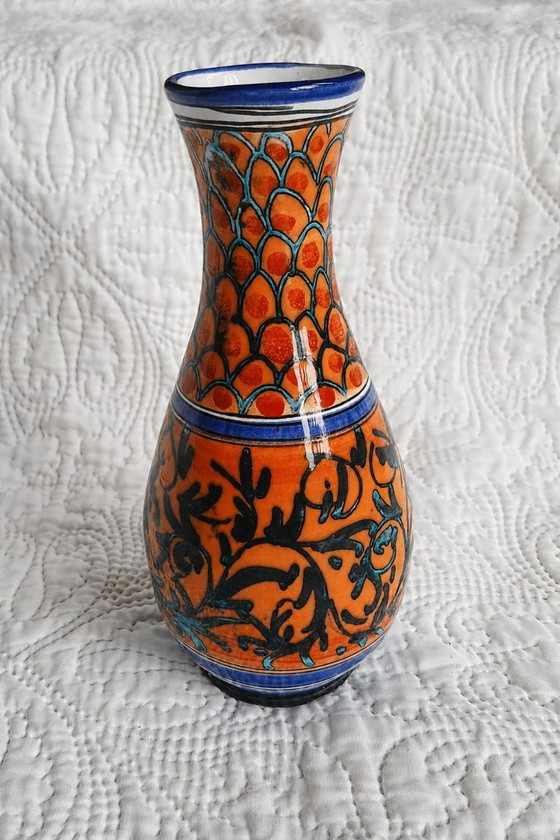 Jarrón de loza siciliana pintado a mano – Chez Nino, Cefalú – 22 cm – Jarrones, Ceramic (photo 3 of 5)