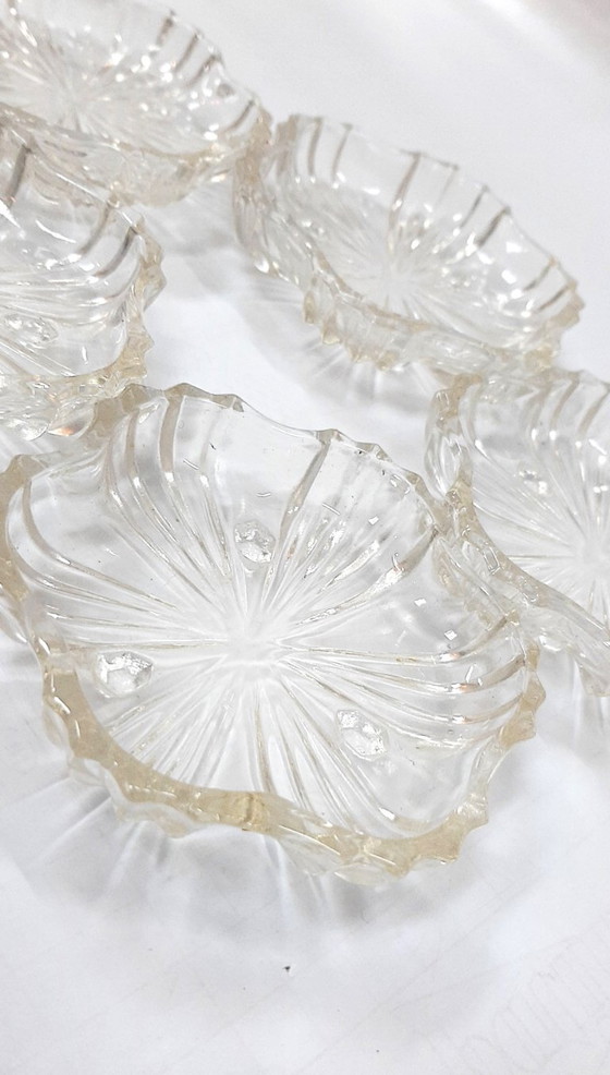 Image 1 of 5 piattini vintage in vetro per marmellata