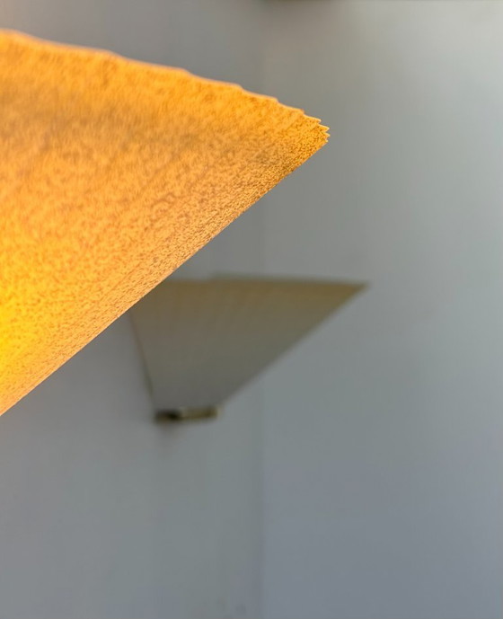 Image 1 of Coppia di applique vintage a conchiglia, vetro e ottone, Francia, 1970