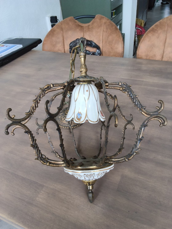 Plafonnier vintage – Porcelain, Copper (photo 4 of 9)