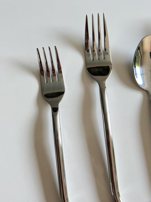 Set of 25 Swirling Spiral Design Vintage Flatware - 18/10 Stainless Steel
