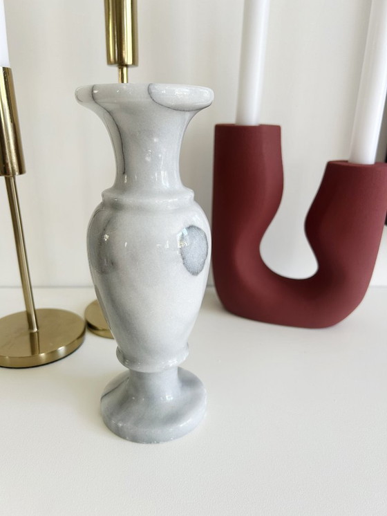 Image 1 of Carerra marble vase