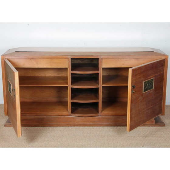 Image 1 of Whitewashed oak sideboard, French work from the 1940s