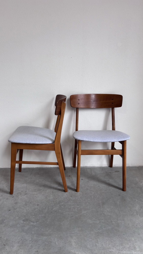 Image 1 of Set of 4 Vintage Chairs Danish Farstrup