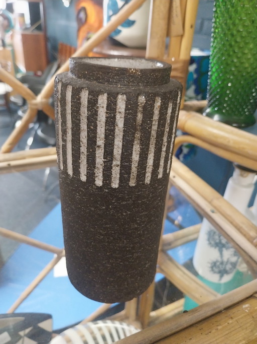 1 x Westraven Utrecht ceramic vase 19cm high 8cm diameter 1970s