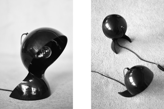 Image 1 of Vintage moderne zwarte Dalù tafellamp van Vico Magistretti voor Artemide, jaren 1960, set van 2