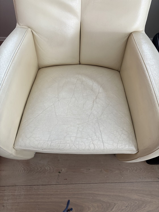 Image 1 of Witte Fateuil Leolux