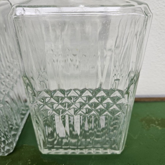 Image 1 of Set di due caraffe in vetro, decanter per whisky