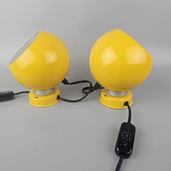 Image 1 of Set Of 2 Vintage Italian Table Lamps - Goffredo Reggiani For Lampadari Reggiani - Model "Despositato" - 1960s/70s